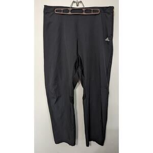 Women's Vintage Adidas Climaproof Black Warm Up XL Pants with reflective accent